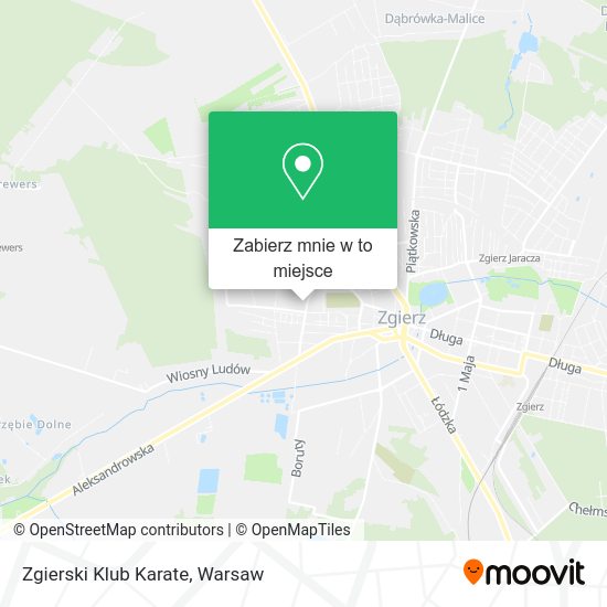 Mapa Zgierski Klub Karate