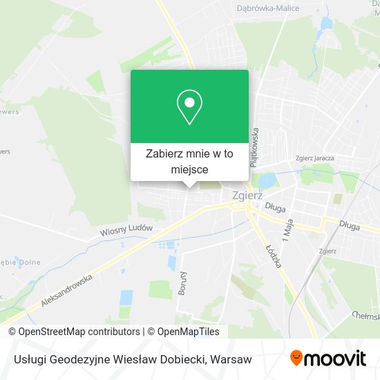 Mapa Usługi Geodezyjne Wiesław Dobiecki