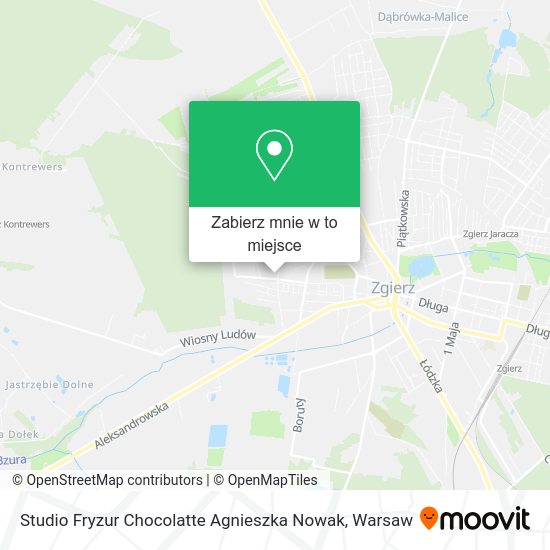 Mapa Studio Fryzur Chocolatte Agnieszka Nowak