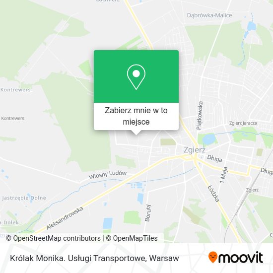 Mapa Królak Monika. Usługi Transportowe