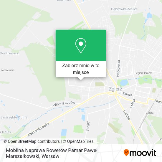 Mapa Mobilna Naprawa Rowerów Pamar Paweł Marszałkowski