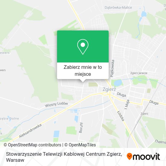 Mapa Stowarzyszenie Telewizji Kablowej Centrum Zgierz