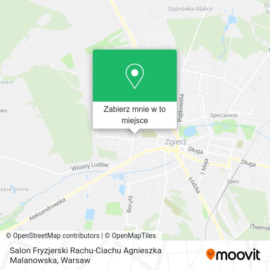 Mapa Salon Fryzjerski Rachu-Ciachu Agnieszka Malanowska