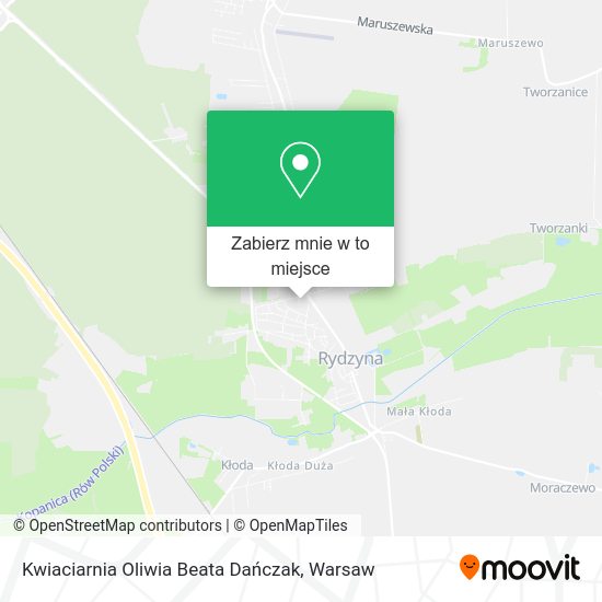 Mapa Kwiaciarnia Oliwia Beata Dańczak