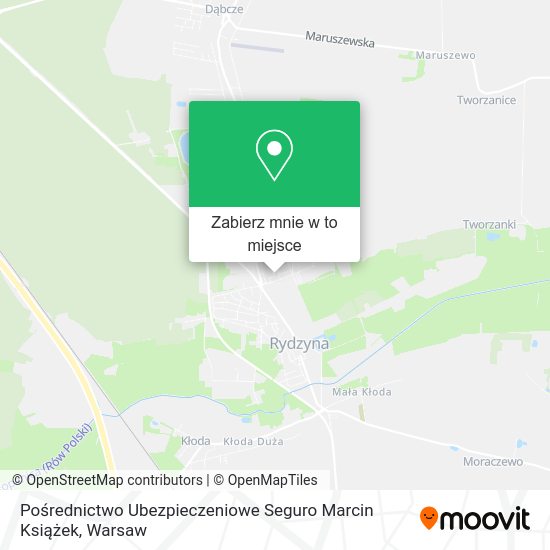 Mapa Pośrednictwo Ubezpieczeniowe Seguro Marcin Książek