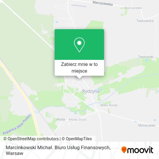 Mapa Marcinkowski Michał. Biuro Usług Finansowych