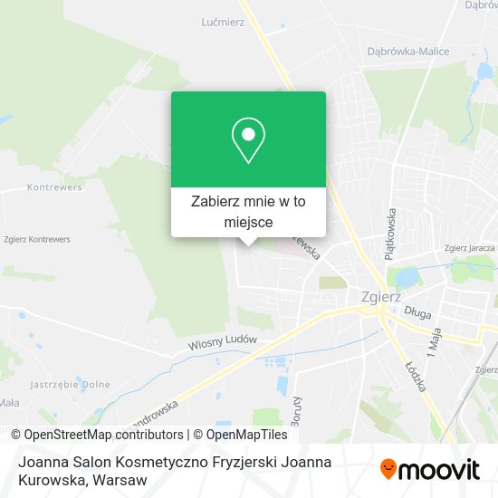 Mapa Joanna Salon Kosmetyczno Fryzjerski Joanna Kurowska