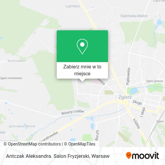 Mapa Antczak Aleksandra. Salon Fryzjerski