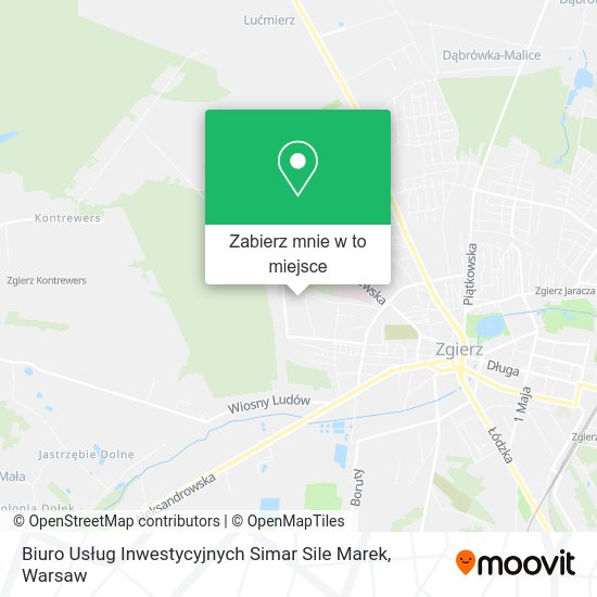 Mapa Biuro Usług Inwestycyjnych Simar Sile Marek