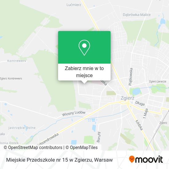 Mapa Miejskie Przedszkole nr 15 w Zgierzu