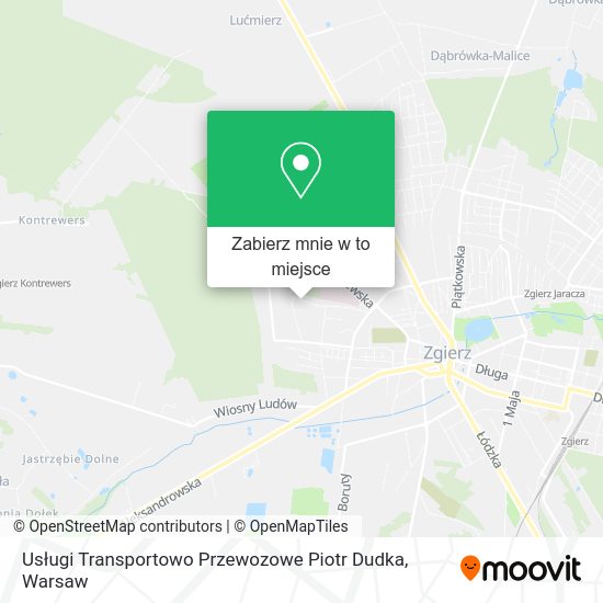 Mapa Usługi Transportowo Przewozowe Piotr Dudka