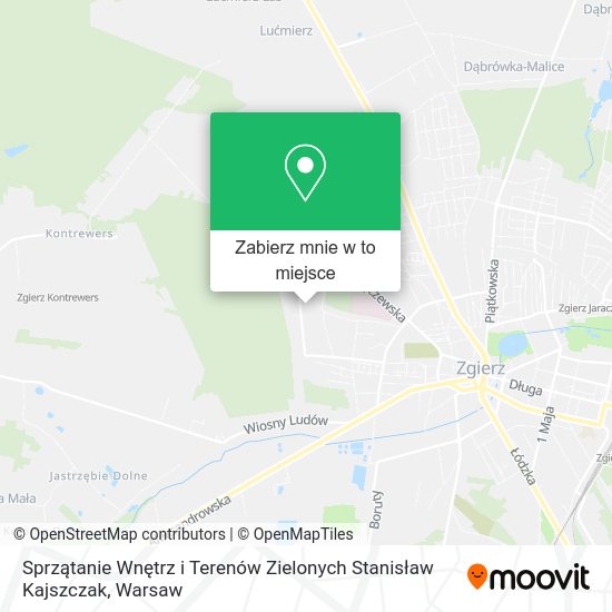 Mapa Sprzątanie Wnętrz i Terenów Zielonych Stanisław Kajszczak