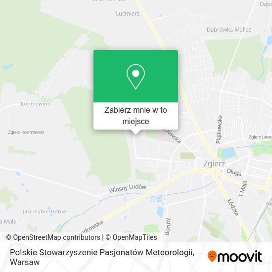 Mapa Polskie Stowarzyszenie Pasjonatów Meteorologii