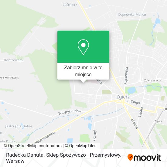 Mapa Radecka Danuta. Sklep Spożywczo - Przemysłowy