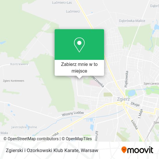 Mapa Zgierski i Ozorkowski Klub Karate