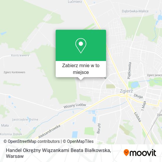 Mapa Handel Okrężny Wiązankami Beata Białkowska