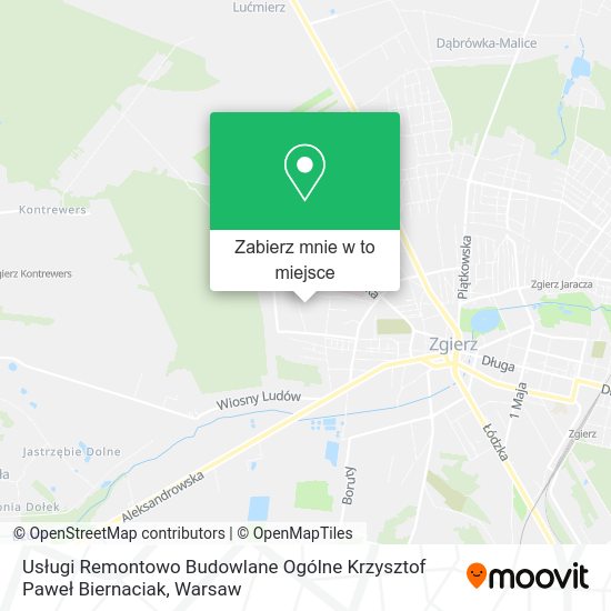 Mapa Usługi Remontowo Budowlane Ogólne Krzysztof Paweł Biernaciak