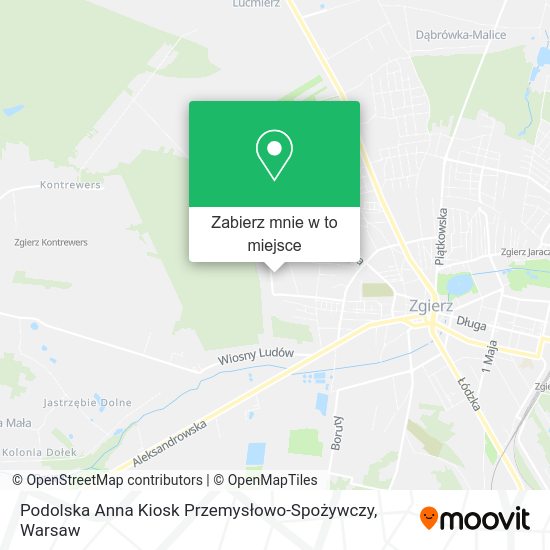 Mapa Podolska Anna Kiosk Przemysłowo-Spożywczy