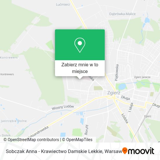 Mapa Sobczak Anna - Krawiectwo Damskie Lekkie