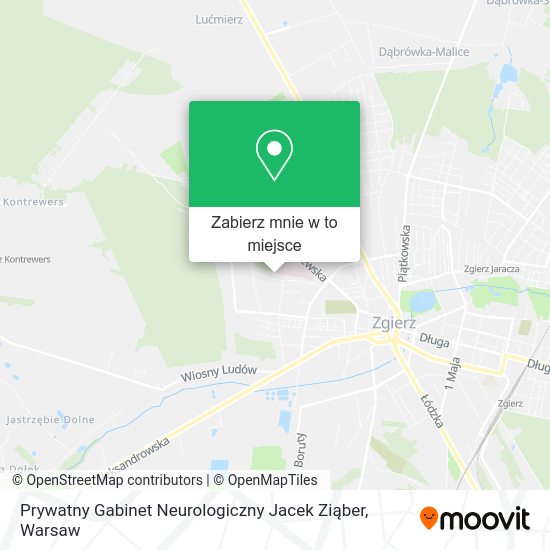 Mapa Prywatny Gabinet Neurologiczny Jacek Ziąber