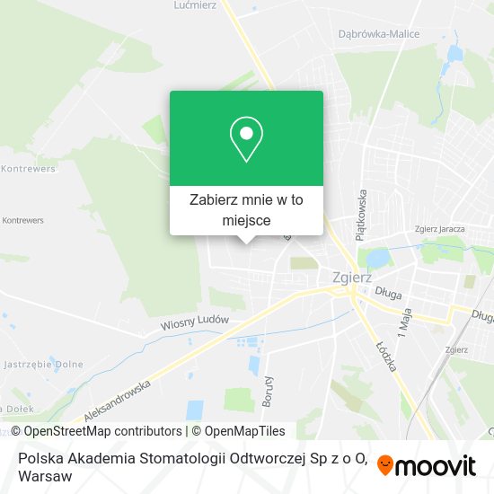 Mapa Polska Akademia Stomatologii Odtworczej Sp z o O