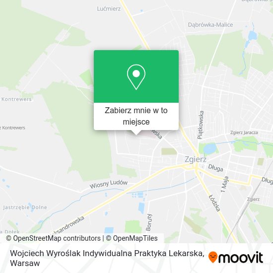 Mapa Wojciech Wyroślak Indywidualna Praktyka Lekarska