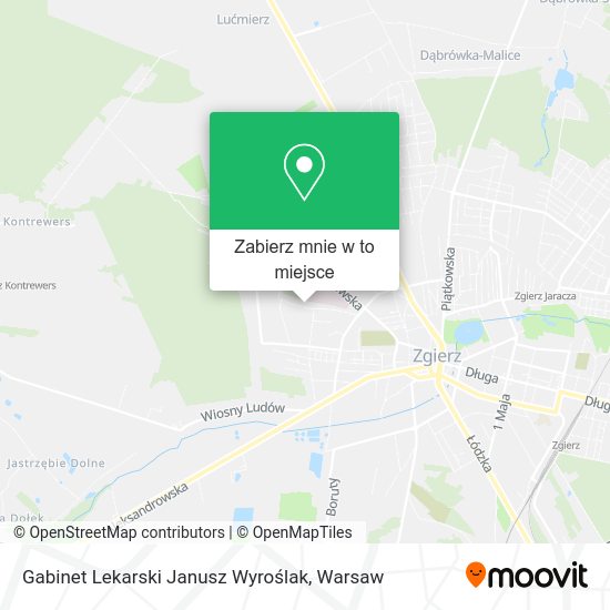 Mapa Gabinet Lekarski Janusz Wyroślak