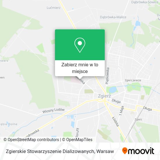 Mapa Zgierskie Stowarzyszenie Dializowanych