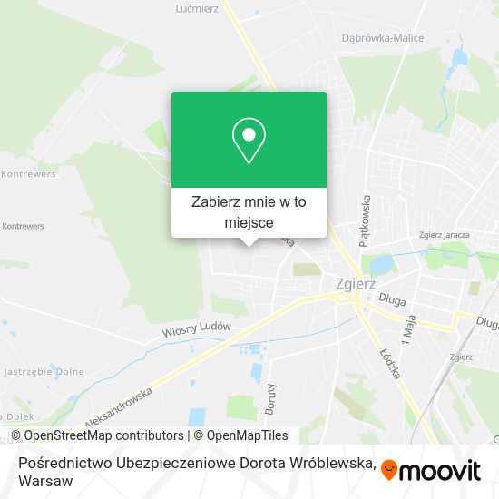 Mapa Pośrednictwo Ubezpieczeniowe Dorota Wróblewska