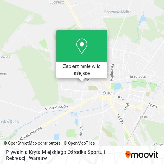 Mapa Pływalnia Kryta Miejskiego Ośrodka Sportu i Rekreacji