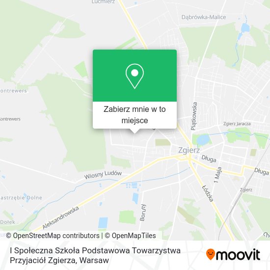 Mapa I Społeczna Szkoła Podstawowa Towarzystwa Przyjaciół Zgierza