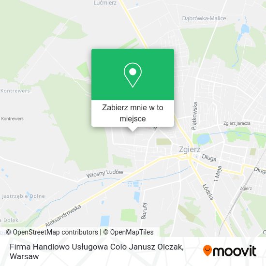 Mapa Firma Handlowo Usługowa Colo Janusz Olczak