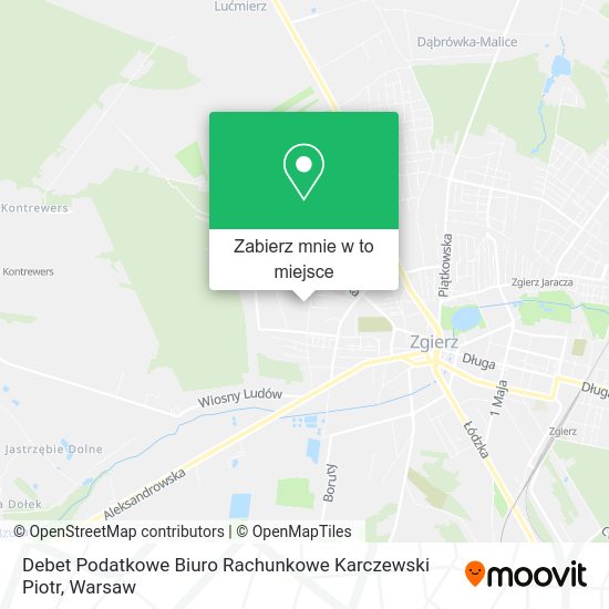 Mapa Debet Podatkowe Biuro Rachunkowe Karczewski Piotr