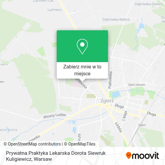 Mapa Prywatna Praktyka Lekarska Dorota Siewruk Kuligiewicz