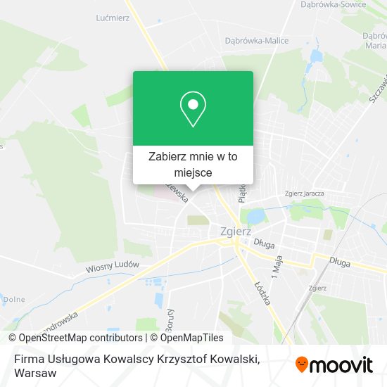 Mapa Firma Usługowa Kowalscy Krzysztof Kowalski