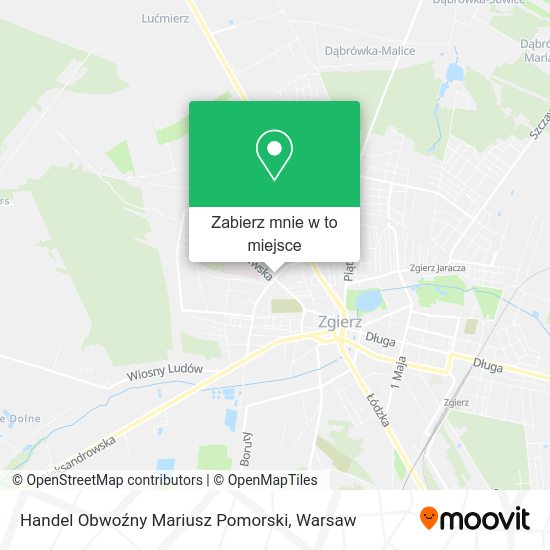 Mapa Handel Obwoźny Mariusz Pomorski