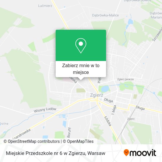 Mapa Miejskie Przedszkole nr 6 w Zgierzu