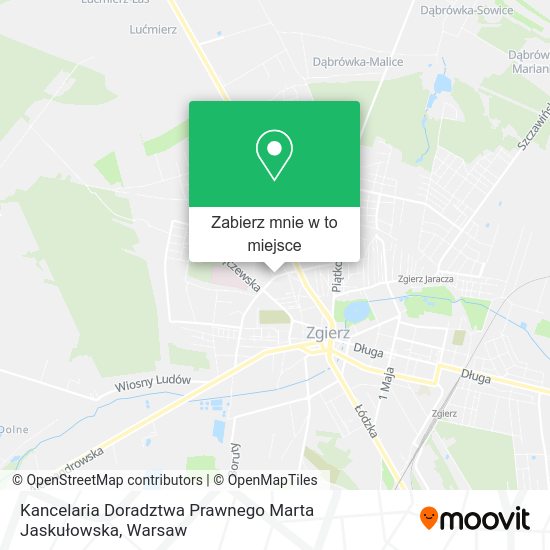 Mapa Kancelaria Doradztwa Prawnego Marta Jaskułowska