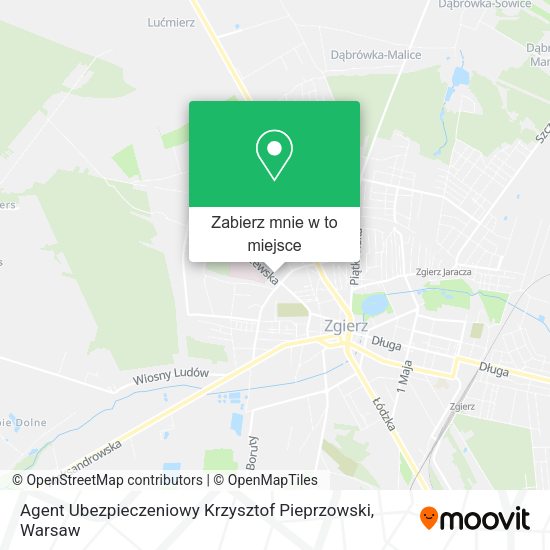 Mapa Agent Ubezpieczeniowy Krzysztof Pieprzowski