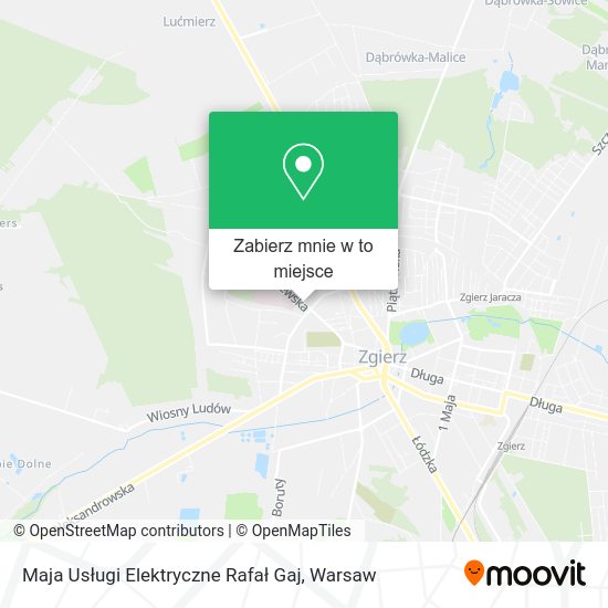 Mapa Maja Usługi Elektryczne Rafał Gaj