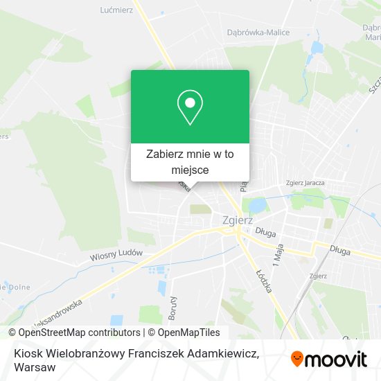 Mapa Kiosk Wielobranżowy Franciszek Adamkiewicz