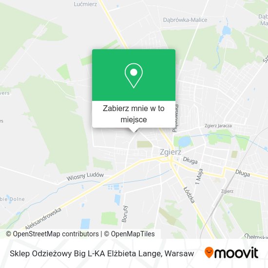 Mapa Sklep Odzieżowy Big L-KA Elżbieta Lange