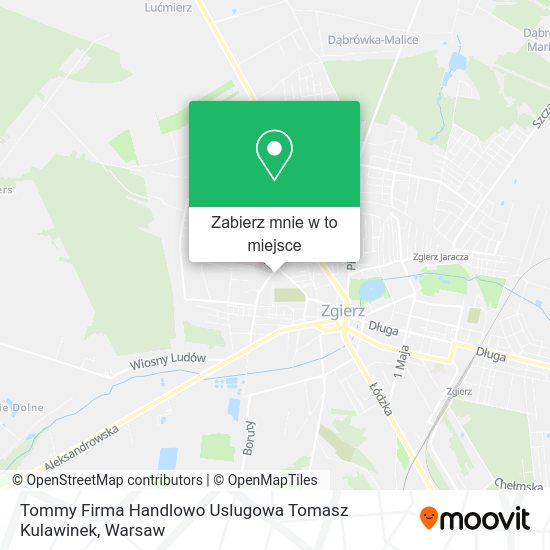 Mapa Tommy Firma Handlowo Uslugowa Tomasz Kulawinek