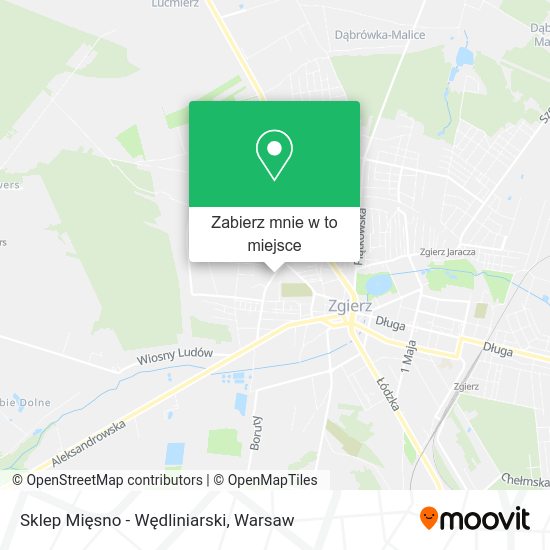 Mapa Sklep Mięsno - Wędliniarski