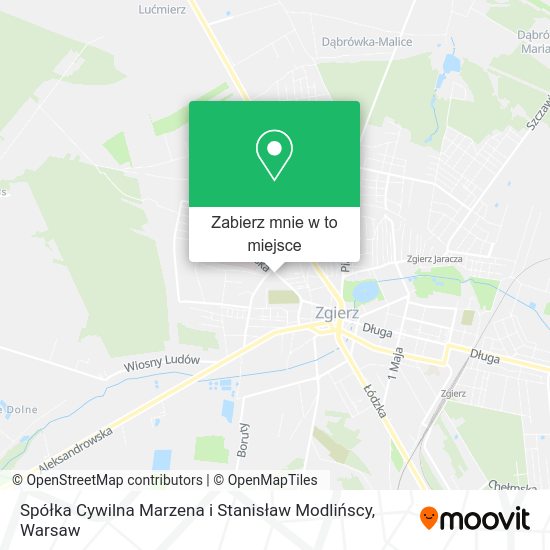 Mapa Spółka Cywilna Marzena i Stanisław Modlińscy