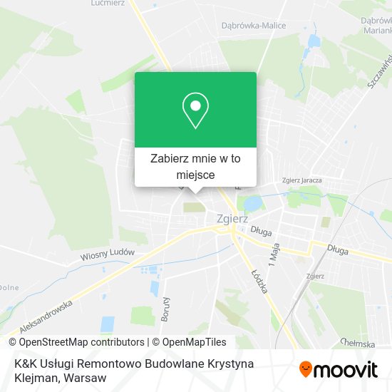 Mapa K&K Usługi Remontowo Budowlane Krystyna Klejman