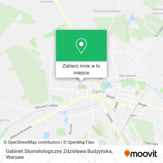 Mapa Gabinet Stomatologiczny Zdzisława Budzyńska