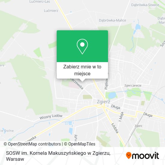 Mapa SOSW im. Kornela Makuszyńskiego w Zgierzu