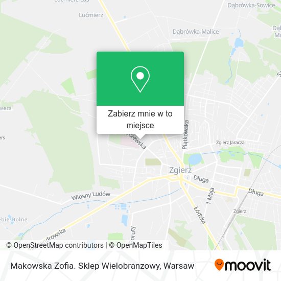 Mapa Makowska Zofia. Sklep Wielobranzowy