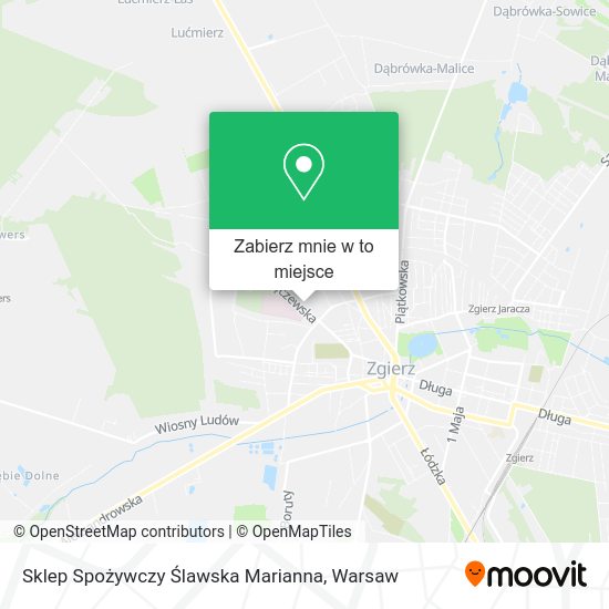 Mapa Sklep Spożywczy Ślawska Marianna